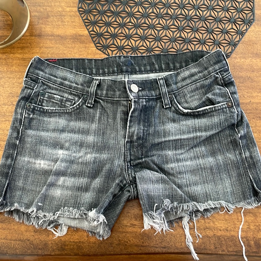 7 for all mankind dojo denim shorts size 28